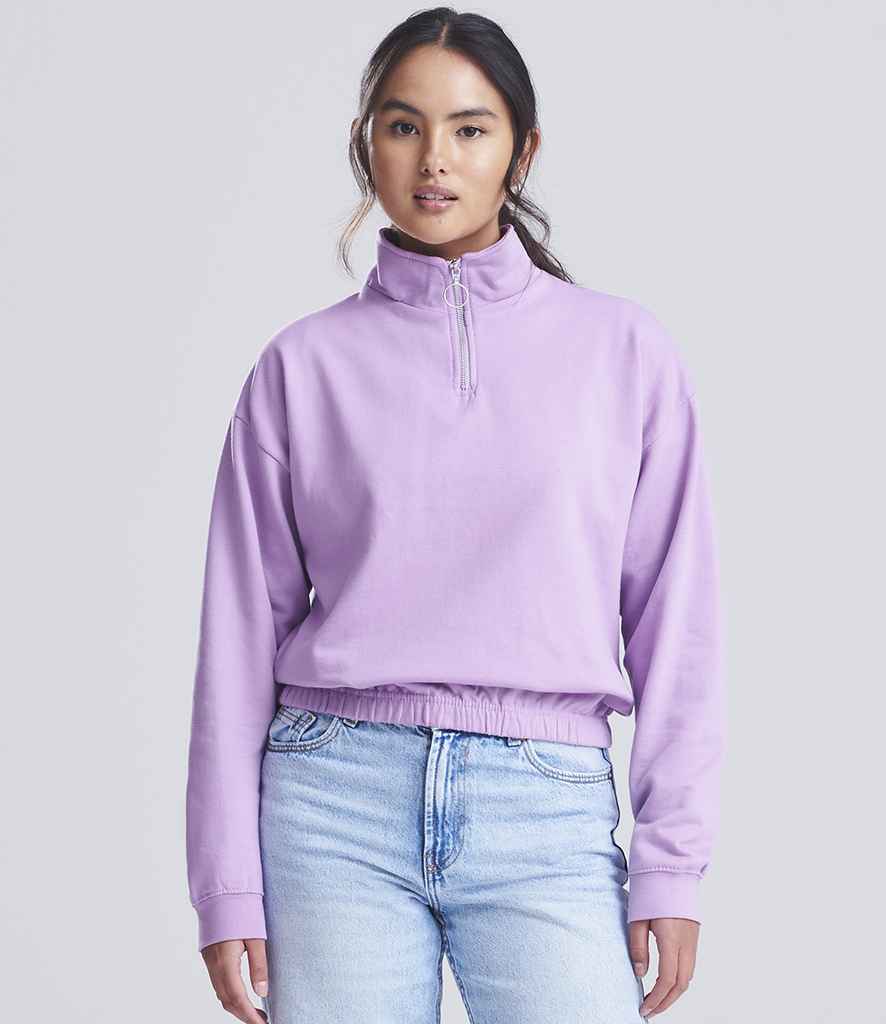 AWDis Ladies Cropped 1/4 Zip Sweatshirt - PenCarrie